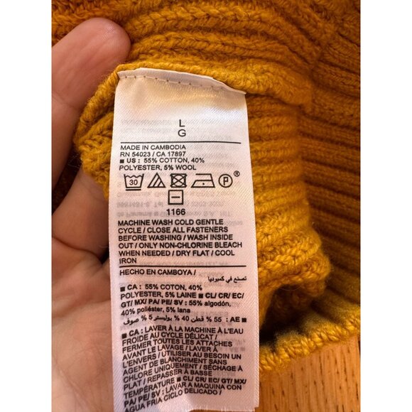 NWT Old Navy Shaker-stitch Cardigan in Mustard Yellow Womens Size Large - Picture 7 of 9